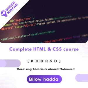 Complete HTML and CSS Course